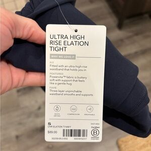 Ultra High Rise Elation Tight in Navy SMALL